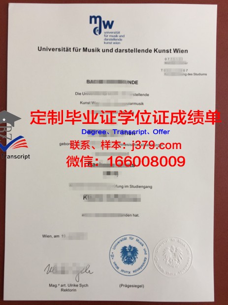 维也纳医科大学毕业证图片Medizinische Universit&auml;t Wien Diploma