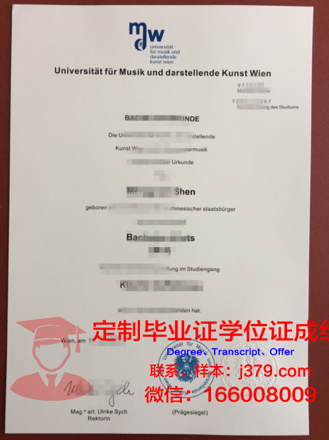 维也纳音乐与表演艺术大学毕业证壳子(维也纳音乐与戏剧大学)