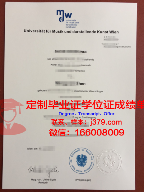 维也纳经济大学毕业文凭