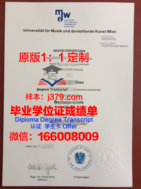 维也纳医科大学毕业证diploma