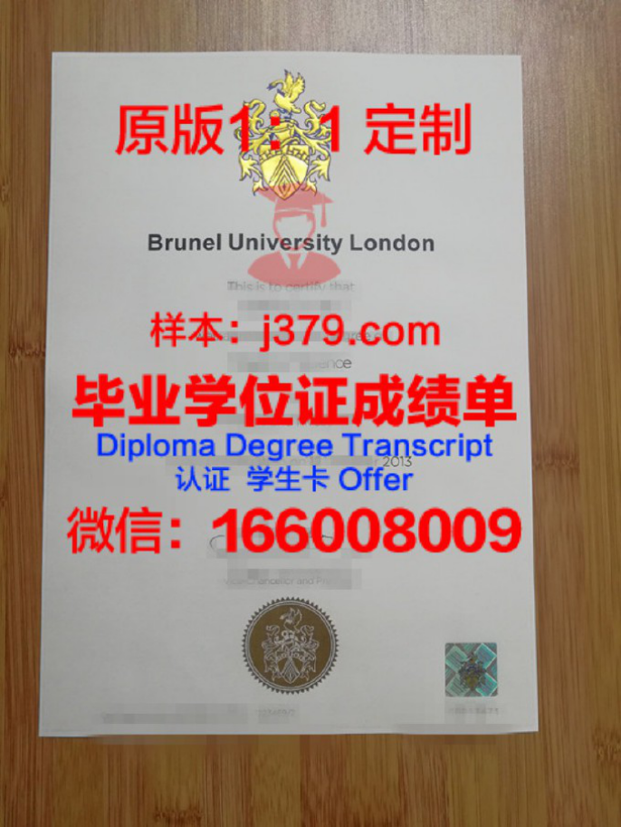 布鲁内尔大学毕业证样品Brunel University Diploma