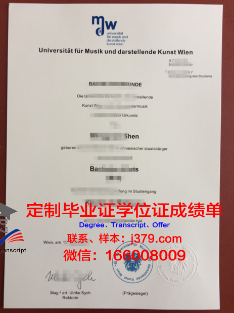 维也纳爵士与流行音乐大学毕业证图片(维也纳音乐学院申请条件)