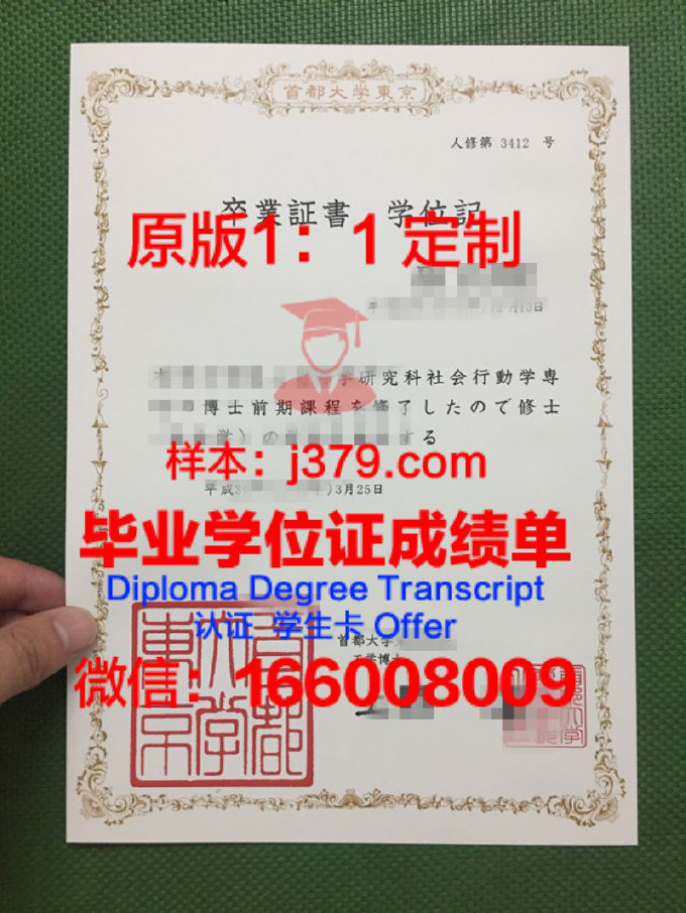 首都大学东京本科毕业证 Tokyo Metropolitan University diploma