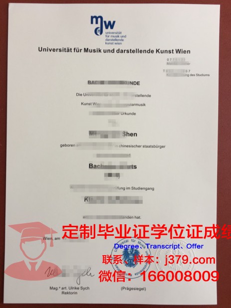 维也纳音乐与表演艺术大学毕业证模板(维也纳音乐学院毕业)