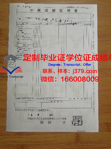 早稻田大学毕业证diploma