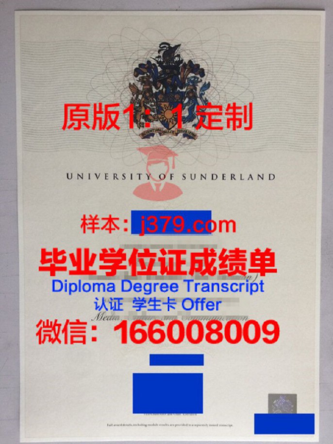 桑德兰大学毕业文凭