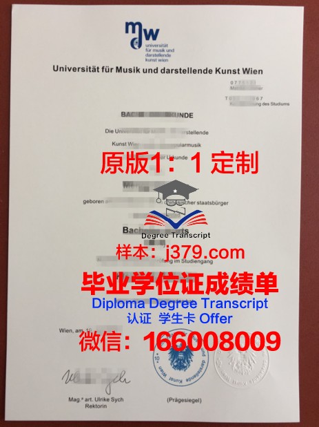 维也纳音乐与艺术市立大学毕业证书原件(维也纳音乐与艺术私立大学)