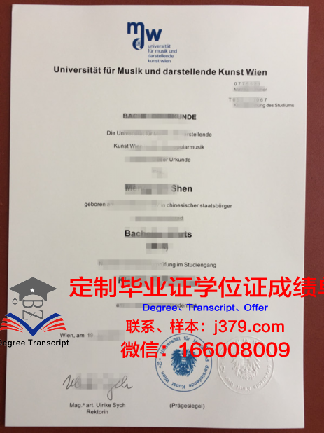 维也纳大学毕业证书图片高清(维也纳学院落榜生)