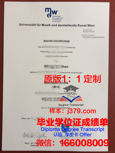 维也纳应用艺术大学毕业证图片