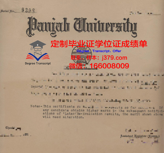 旁遮普大学（巴基斯坦）博士毕业证(巴基斯坦博士留学生)