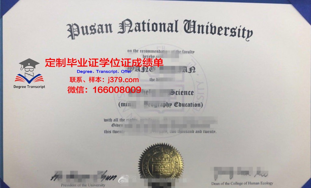 釜山国立大学毕业证Diploma文凭成绩单